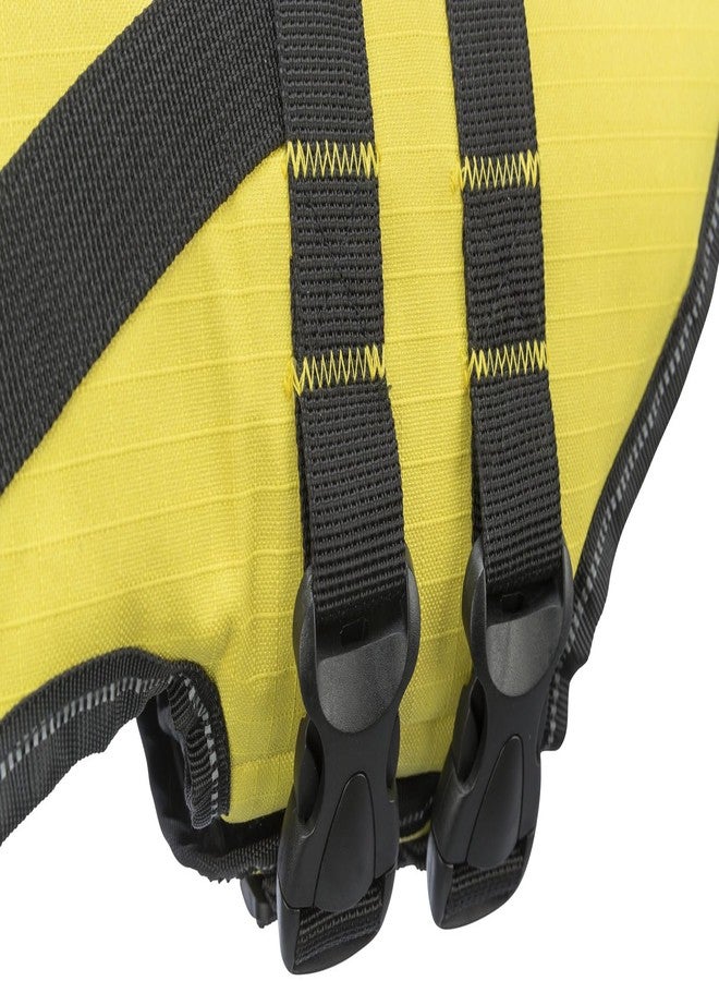 Trixie Life Vest for Dogs, Safety During Water Games & Training, Rescue Handle with 2 D-Rings, Nylon Straps with Snap Locks, Fully Adjustable with Reflective Stripes, (Small, Black/Yellow) - Image 4